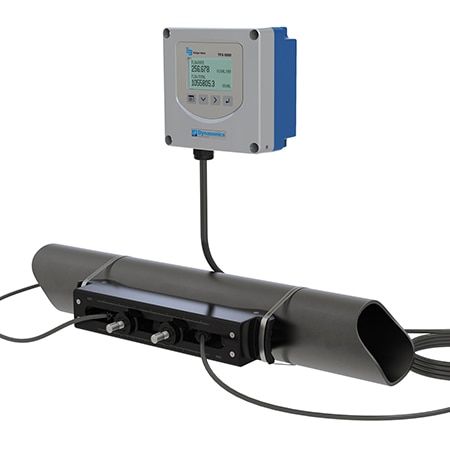 Clamp on Ultrasonic Flow Meter/Data Logger For 2.5 in to 48 in Pipes