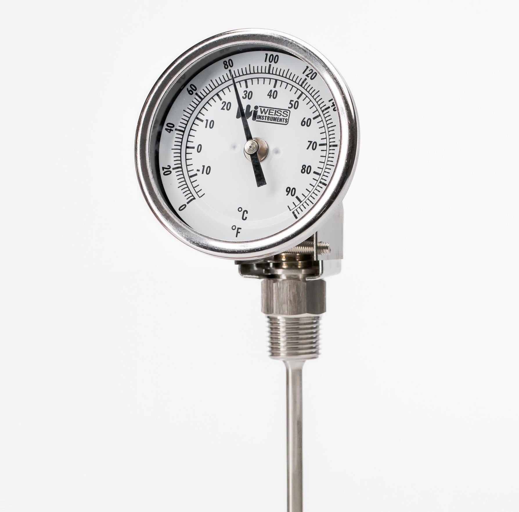 3" Dial Vari-Angle® Bimetal Thermometer with Recalibrator