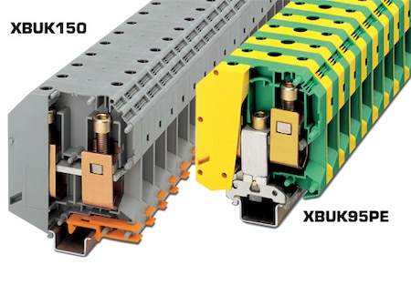 High Current Terminal Blocks, Width 25 mm (0.98 in), up to 232 A