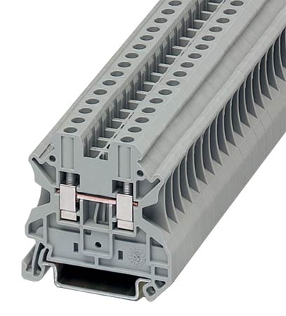 10.2 mm Width, DIN Rail Feedthrough Terminal Block