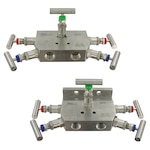 5-Valve Block & Bleed Manifold, 316 SS for Oil, Water, Air & Steam