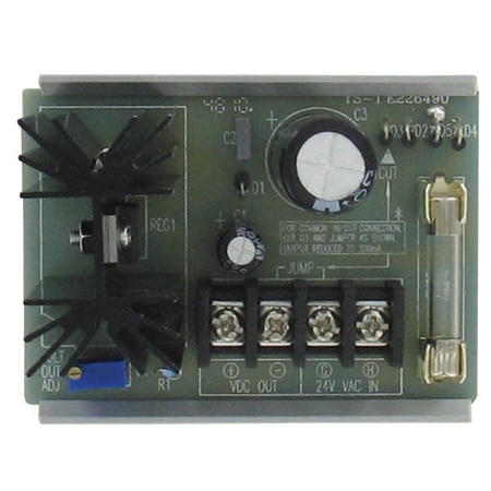 Compact DC Power Supply, 0.5 A, 24 Vac Input, 1.5-29 Vdc Output, Panel Mount