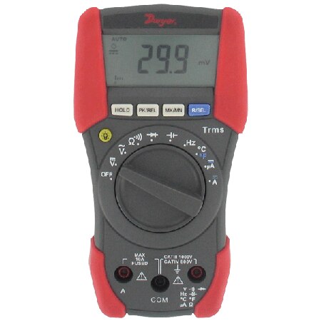 Compact True RMS Digital Multimeter - 1000V DC, 750V AC, 10A, 400Ω