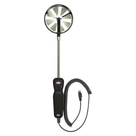 100 mm Vane Thermo-Anemometer for Air Velocity, Temp & Humidity - HVAC Use
