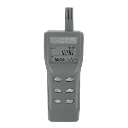 Handheld indoor air quality meter.