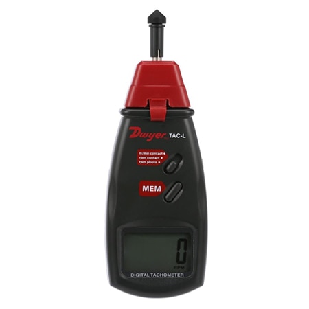 Digital Laser Tachometer – Measures RPM up to 20 in, LCD, ABS Housing
