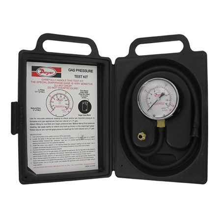 LP & Natural Gas Pressure Test Kit, 3% Accuracy, Easy Calibration