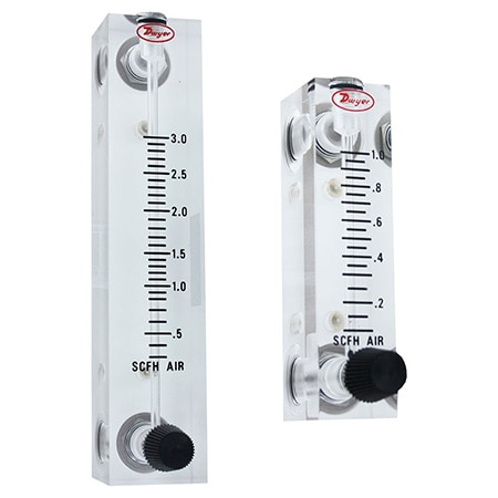 Acrylic Flowmeters for Gas/Liquid, 2" & 4" Scales, NIST Calibrated