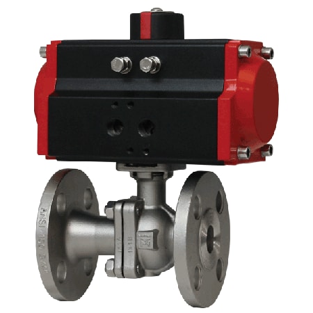 SS Flanged Ball Valve for Gas/Liquid Control, Custom Actuator Options