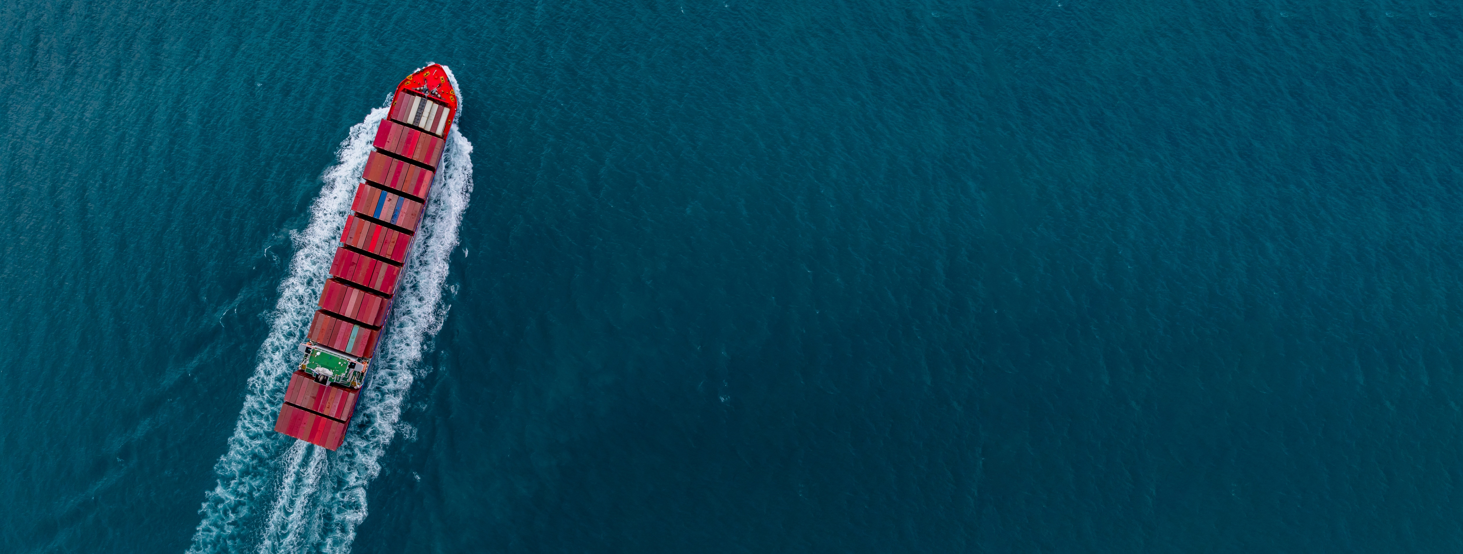 Cargo ship sailing on the ocean
