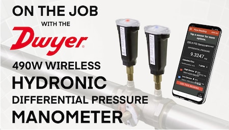 Wireless Hydronic Differential Pressure Manometer for Valve Balancing & Testing